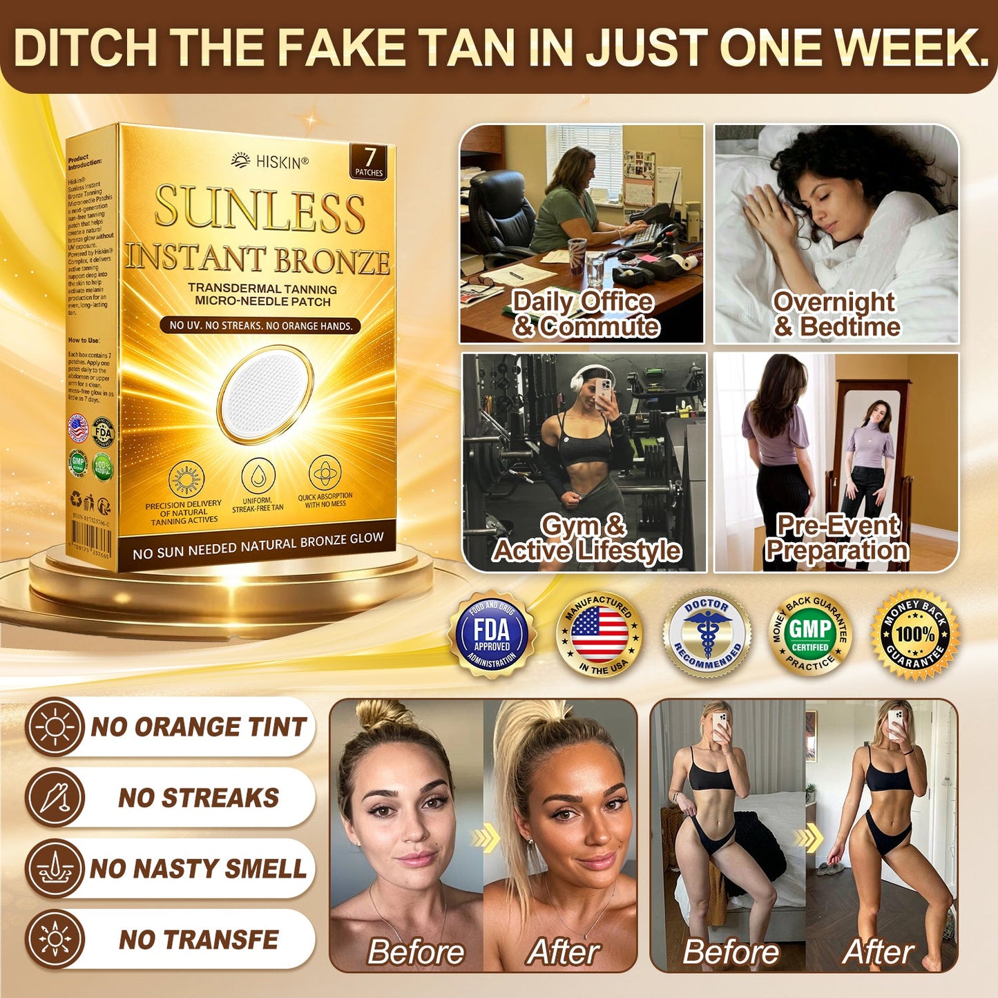 Hiskin® Sun-Free Glow Micro-Needle Patch